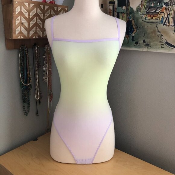 Aerie Smoothez Mesh Bodysuit in Violet Flurry - NWT's - Picture 5 of 12